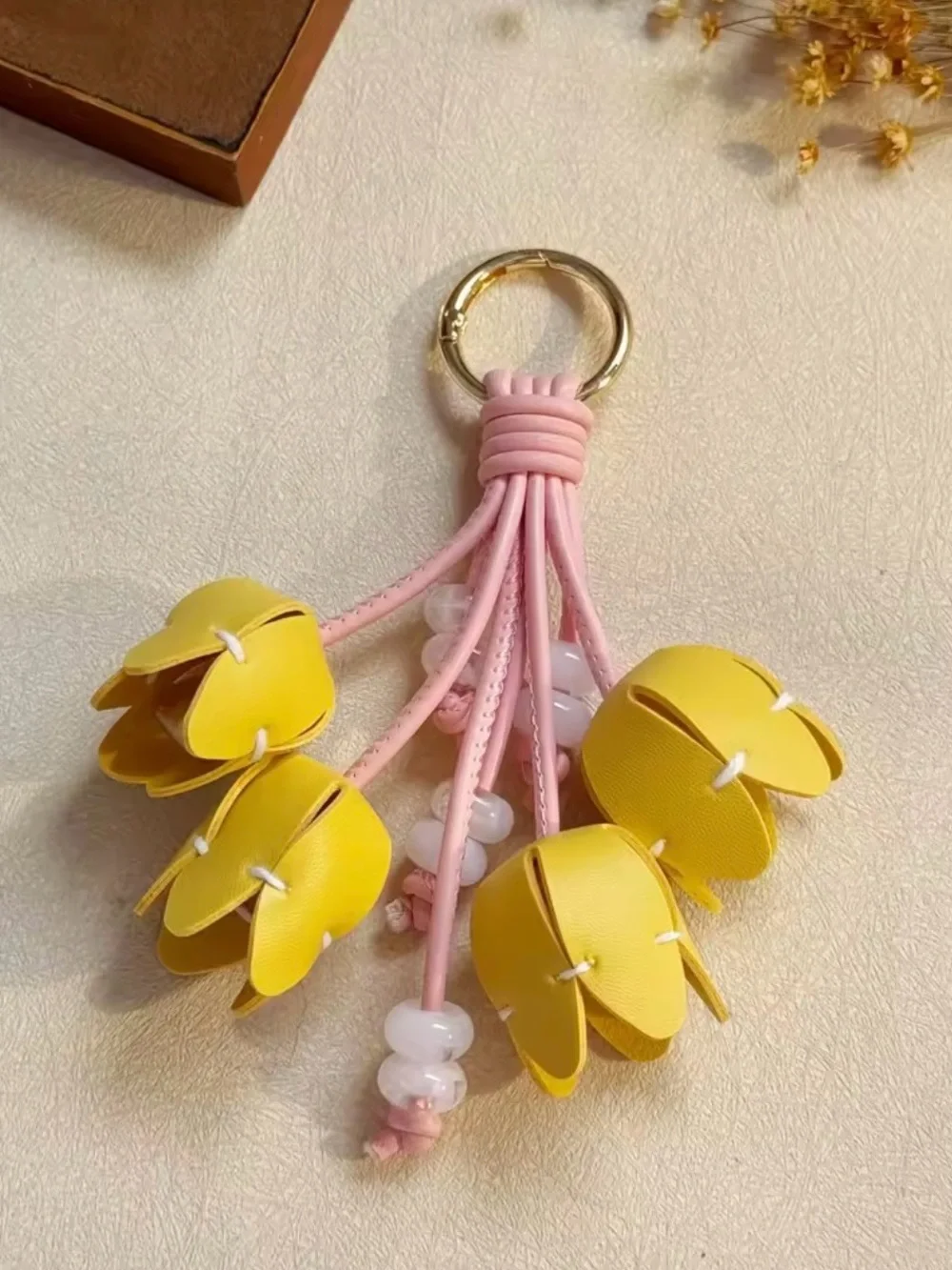 Tulip Bag Charm - Premium Vegan Leather